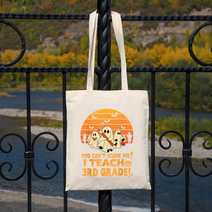 You Can't Scare Me I Teach 3rd Grade Teacher Halloween Men Women Kids Canvas Tote Bag, funny design