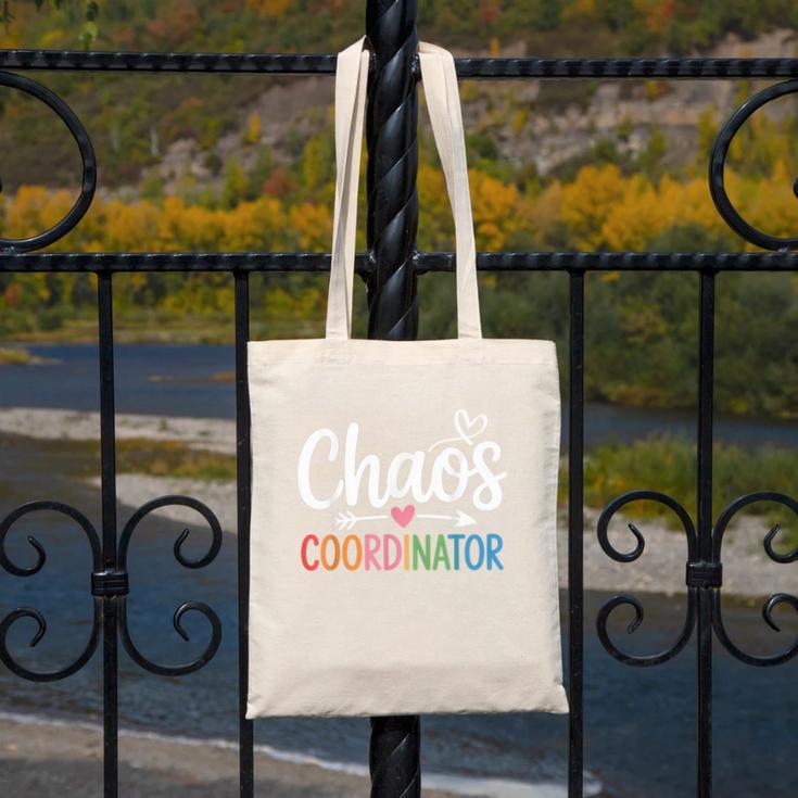 Chaos Coordinator Teacher Student Back To School 2025 Canvas Tote Bag, funny design