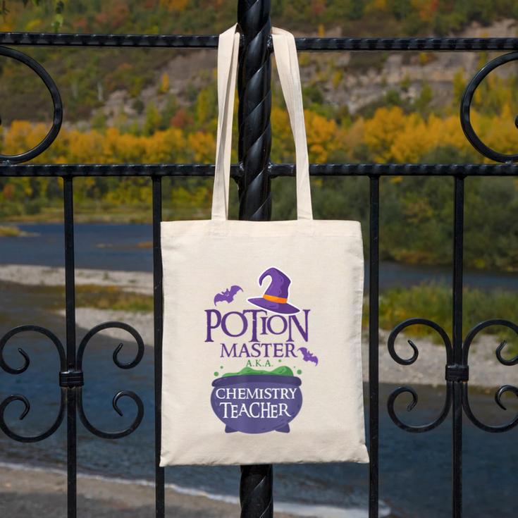 Chemistry Teacher Halloween Shirt School POTION MASTER Canvas Tote Bag, funny design Chemistry Teacher Halloween Shirt School POTION MASTER Canvas Tote Bag, funny design