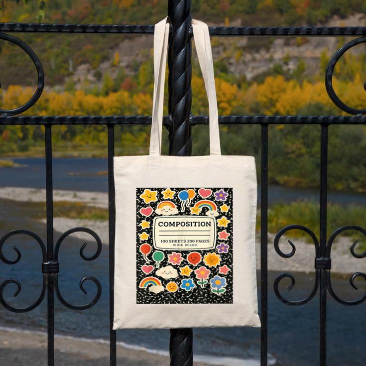 Composition Notebook Costume Teacher Matching Halloween Book Canvas Tote Bag, funny design Composition Notebook Costume Teacher Matching Halloween Book Canvas Tote Bag, funny design