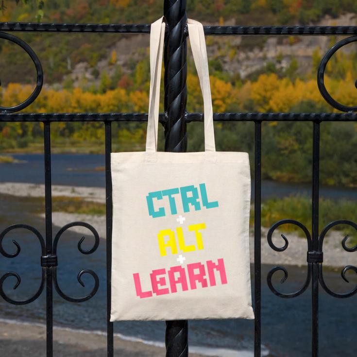 Computer Teacher Back To School Kids Ctrl Alt Learn Canvas Tote Bag, funny design Computer Teacher Back To School Kids Ctrl Alt Learn Canvas Tote Bag, funny design