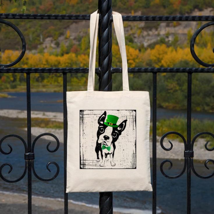 Cool Saint Patrick's Boston Terrier T Shirt For Dogs Lovers Canvas Tote Bag, funny design