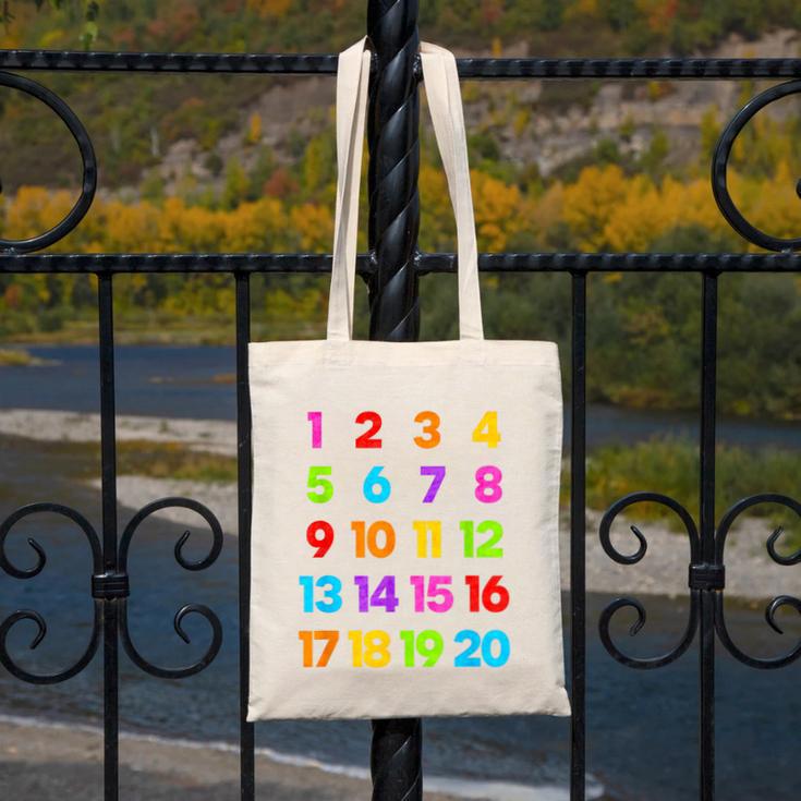 Counting 1-10 Learn To Count Number School Kids Teacher Canvas Tote Bag, funny design