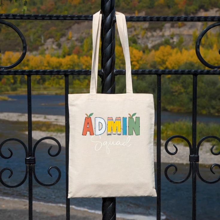 Cute Admin Squad Crew Team Back To School Teacher For Men Women Canvas Tote Bag, funny design Cute Admin Squad Crew Team Back To School Teacher For Men Women Canvas Tote Bag, funny design
