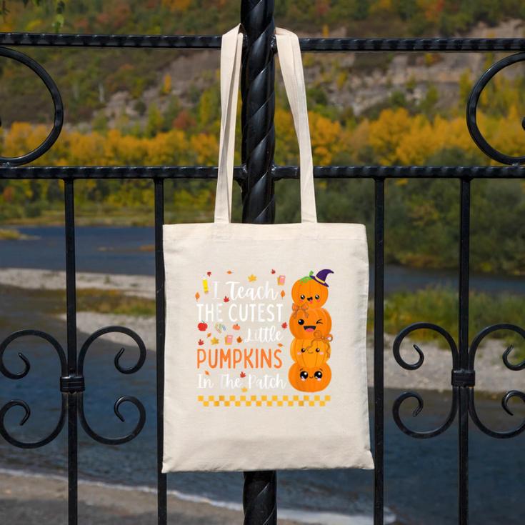 Cute Teacher Halloween For Women Men Teacher Pumpkin Canvas Tote Bag, funny design