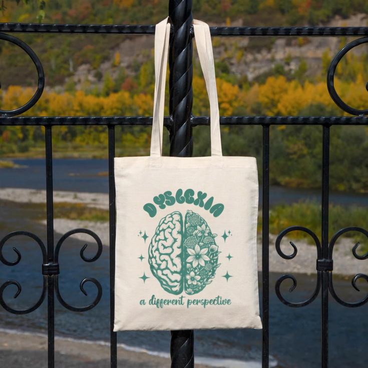 Dyslexia A Different Perspective Dyslexia Specialist Teacher Canvas Tote Bag, funny design Dyslexia A Different Perspective Dyslexia Specialist Teacher Canvas Tote Bag, funny design