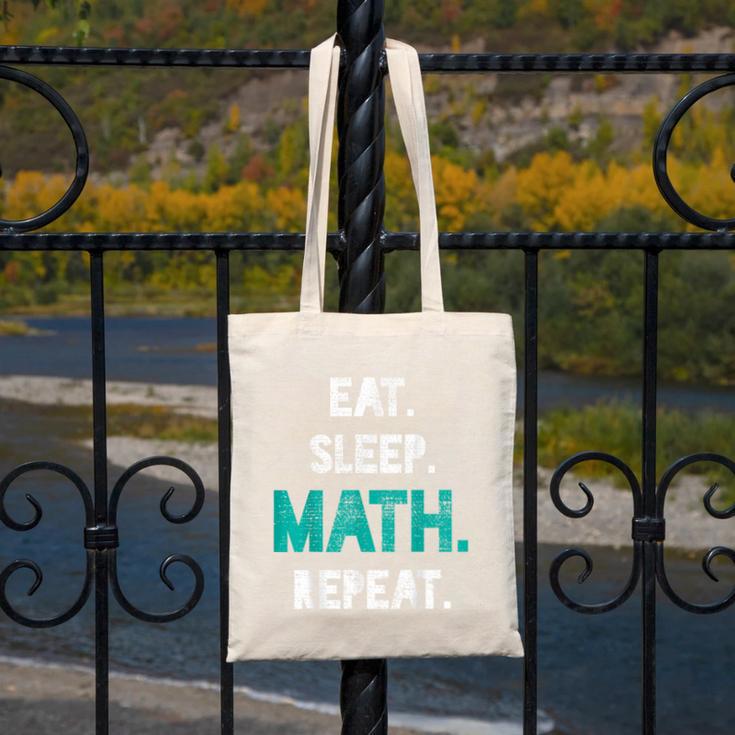 Eat Sleep Math Repeat Math Teacher Men Women Girls Kids Canvas Tote Bag, funny design Eat Sleep Math Repeat Math Teacher Men Women Girls Kids Canvas Tote Bag, funny design