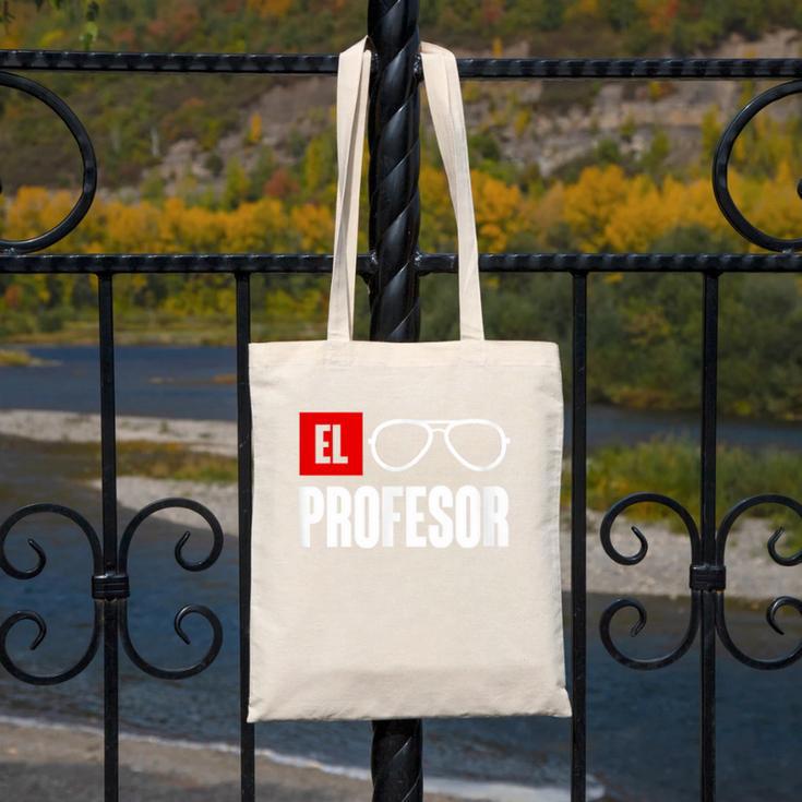 El Professor Money Costume Profesor Glasses Men Teacher Gift Canvas Tote Bag, funny design El Professor Money Costume Profesor Glasses Men Teacher Gift Canvas Tote Bag, funny design