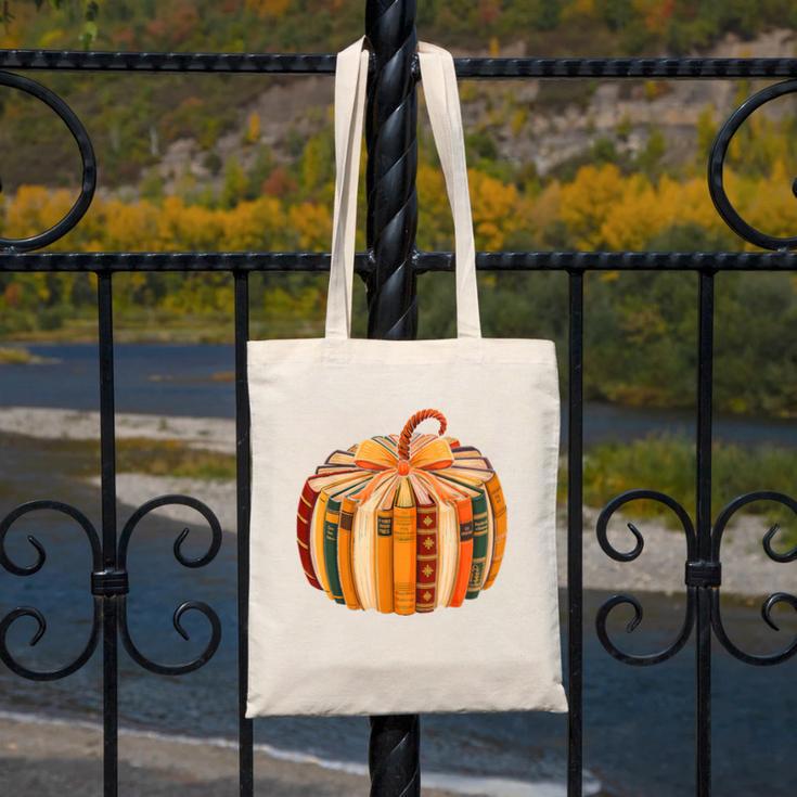 Fall Book Halloween Costume Autumn Pumpkin Teacher Kids Canvas Tote Bag, funny design Fall Book Halloween Costume Autumn Pumpkin Teacher Kids Canvas Tote Bag, funny design