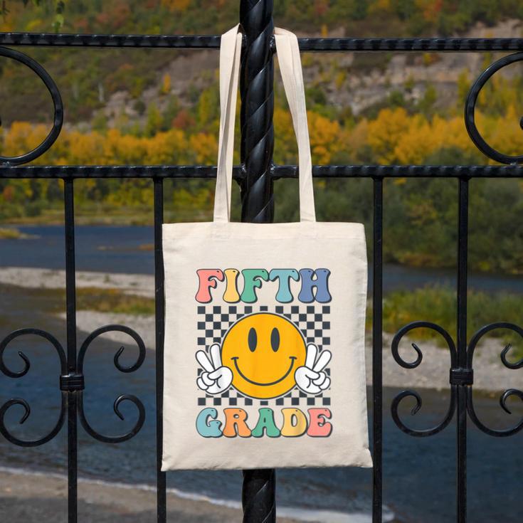 Fifth Grade Team Teachers Boys Girls Retro Smile 5th Grade Canvas Tote Bag, funny design Fifth Grade Team Teachers Boys Girls Retro Smile 5th Grade Canvas Tote Bag, funny design