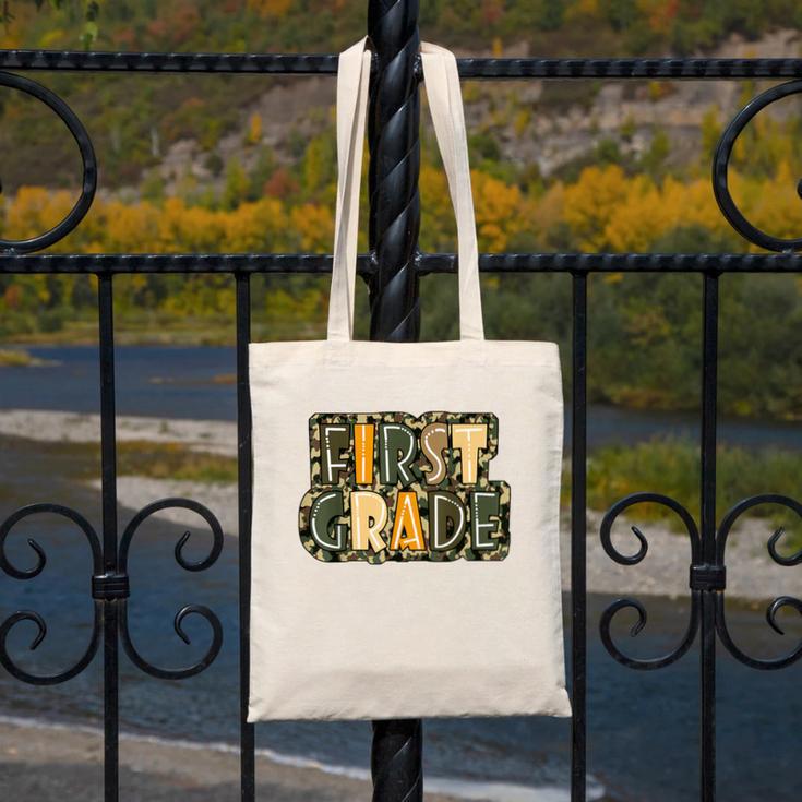 First 1St Grade Camo Camouflage Boy Teacher Back To School Canvas Tote Bag, First Grade Teacher Gifts, funny design First 1St Grade Camo Camouflage Boy Teacher Back To School Canvas Tote Bag, First Grade Teacher Gifts, funny design