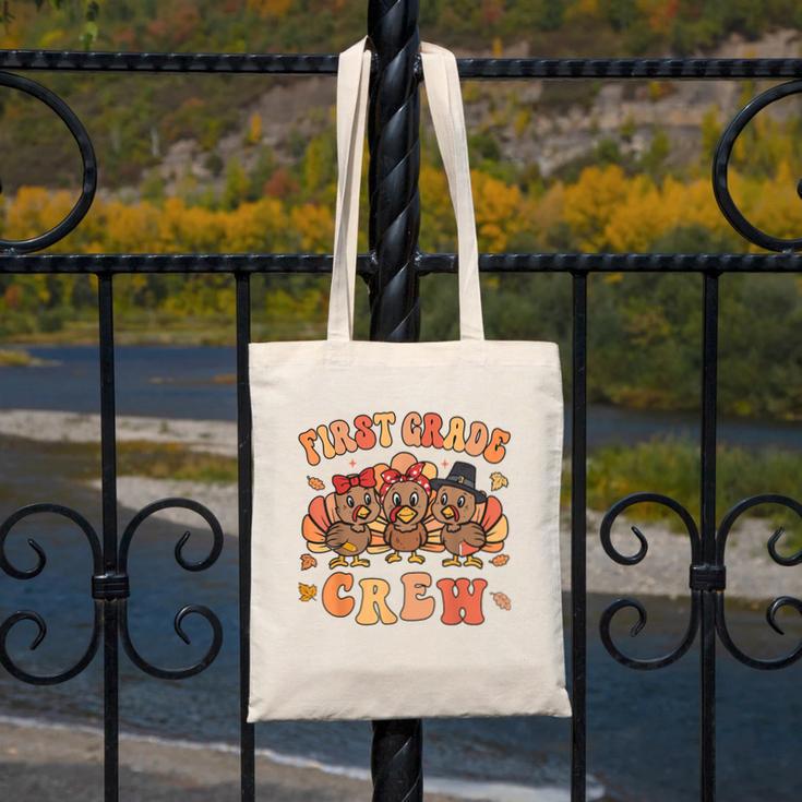 First Grade Crew Thanksgiving Fall Teacher 1st Grade Team Canvas Tote Bag, First Grade Teacher Gifts, funny design First Grade Crew Thanksgiving Fall Teacher 1st Grade Team Canvas Tote Bag, First Grade Teacher Gifts, funny design