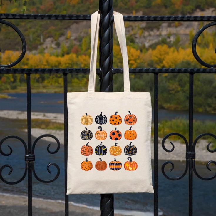 Folk Art Pumpkins Teacher Nurses Admin Witch Halloween Cute Canvas Tote Bag, funny design Folk Art Pumpkins Teacher Nurses Admin Witch Halloween Cute Canvas Tote Bag, funny design