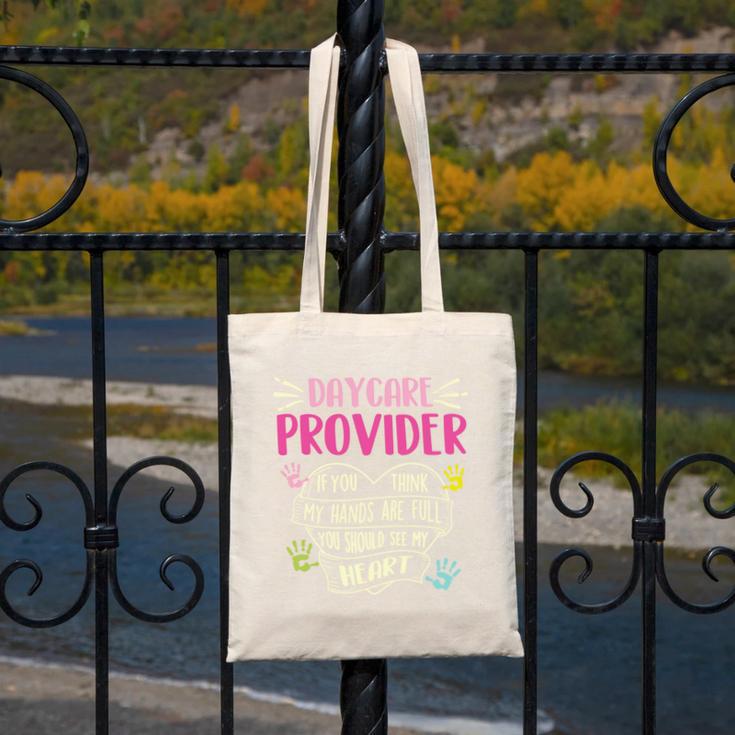 Full Heart Daycare Provider Nanny Au Pair Pre-K Teacher Canvas Tote Bag, funny design Full Heart Daycare Provider Nanny Au Pair Pre-K Teacher Canvas Tote Bag, funny design