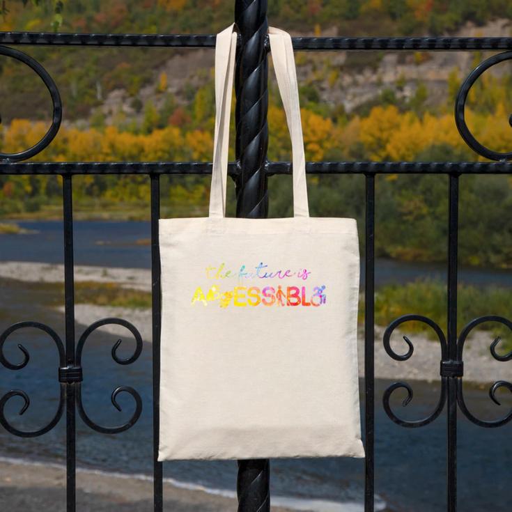 The Future Is Accessible Special Education Teacher Canvas Tote Bag, Future Teacher Gifts, funny design The Future Is Accessible Special Education Teacher Canvas Tote Bag, Future Teacher Gifts, funny design