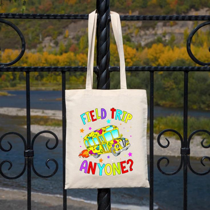 Groovy Field Trip Anyone Happy Field Day For Teachers Kids Canvas Tote Bag, funny design Groovy Field Trip Anyone Happy Field Day For Teachers Kids Canvas Tote Bag, funny design