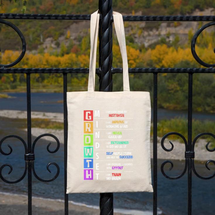 Growth Mindset Positive Motivational Classroom Teacher Learn Canvas Tote Bag, funny design Growth Mindset Positive Motivational Classroom Teacher Learn Canvas Tote Bag, funny design