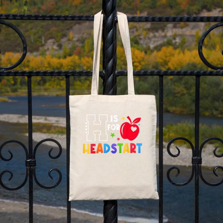 H Is For Head Start Teacher First Day Of School Tee Canvas Tote Bag, funny design H Is For Head Start Teacher First Day Of School Tee Canvas Tote Bag, funny design