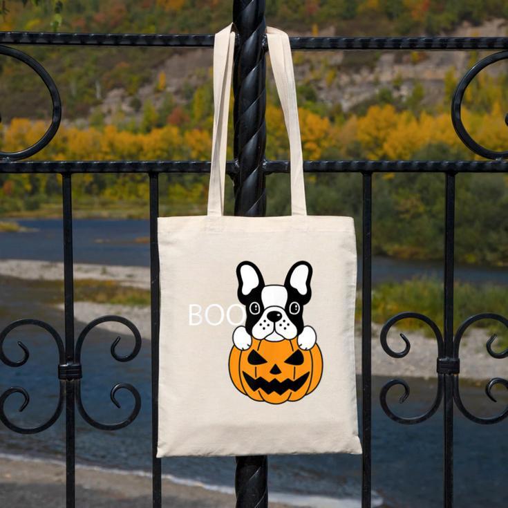 The Halloween Boston Terrier Canvas Tote Bag, Boston Terrier Halloween Gifts, funny design