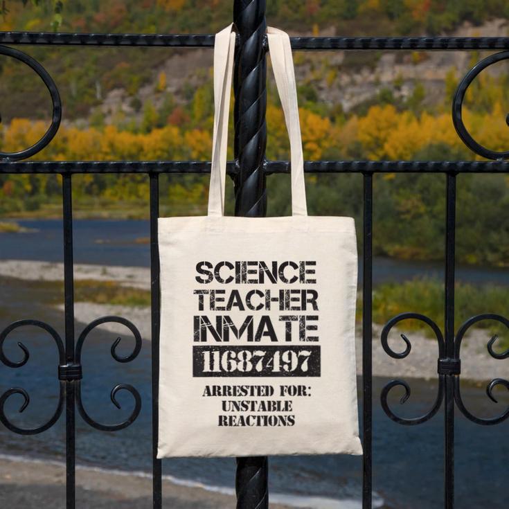 Halloween Science Teacher Prisoner Costume Canvas Tote Bag, Science Teacher Gifts, funny design