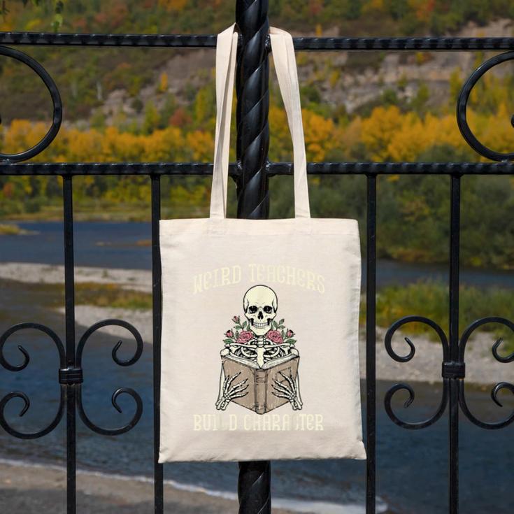 Halloween Weird Teachers Build Character Costume Men Women Canvas Tote Bag, funny design Halloween Weird Teachers Build Character Costume Men Women Canvas Tote Bag, funny design
