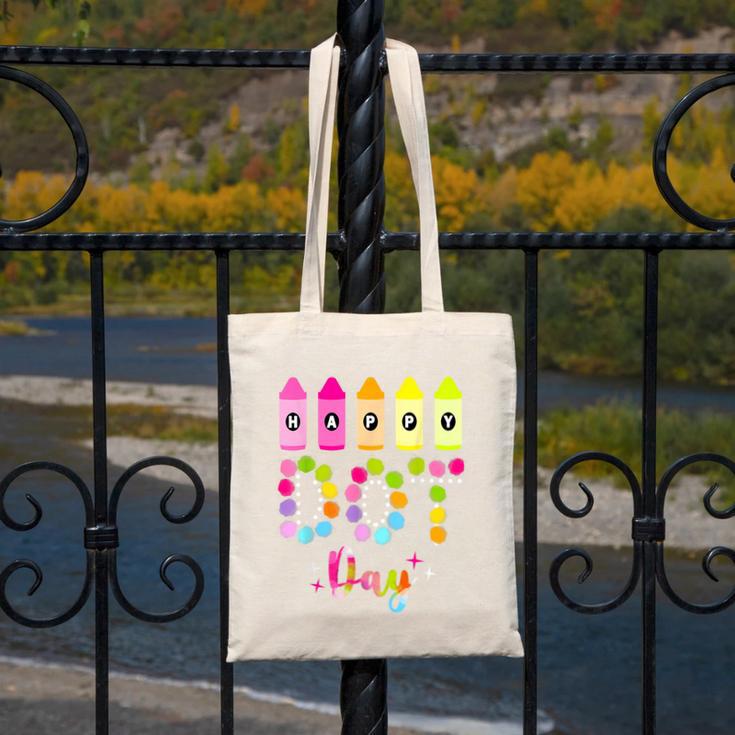 Happy Dot Day 2025 Teacher Kids Girls Colorful Polka Dot Day Canvas Tote Bag, funny design Happy Dot Day 2025 Teacher Kids Girls Colorful Polka Dot Day Canvas Tote Bag, funny design