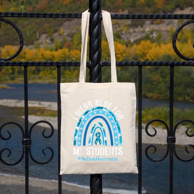 Happy Teacher I Wear Blue For My Students Autism Awareness Canvas Tote Bag, funny design Happy Teacher I Wear Blue For My Students Autism Awareness Canvas Tote Bag, funny design