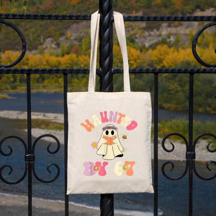 Haunted By 67 Meme Six Seven 6 7 Halloween Teachers Canvas Tote Bag, funny design