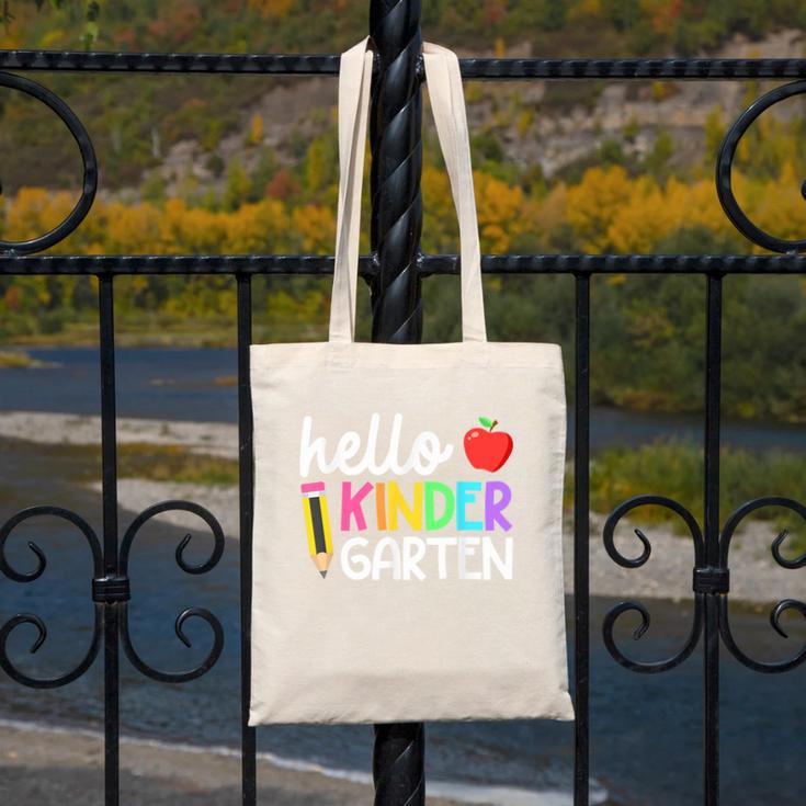Hello Kindergarten Team Kinder Back To School Teacher Kids Canvas Tote Bag, funny design