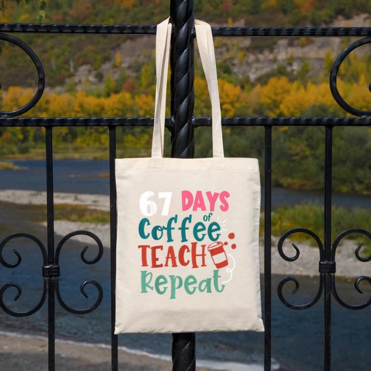 Humor Meme 67 Days Of School Coffee Lover Educator Teacher Canvas Tote Bag, funny design Humor Meme 67 Days Of School Coffee Lover Educator Teacher Canvas Tote Bag, funny design