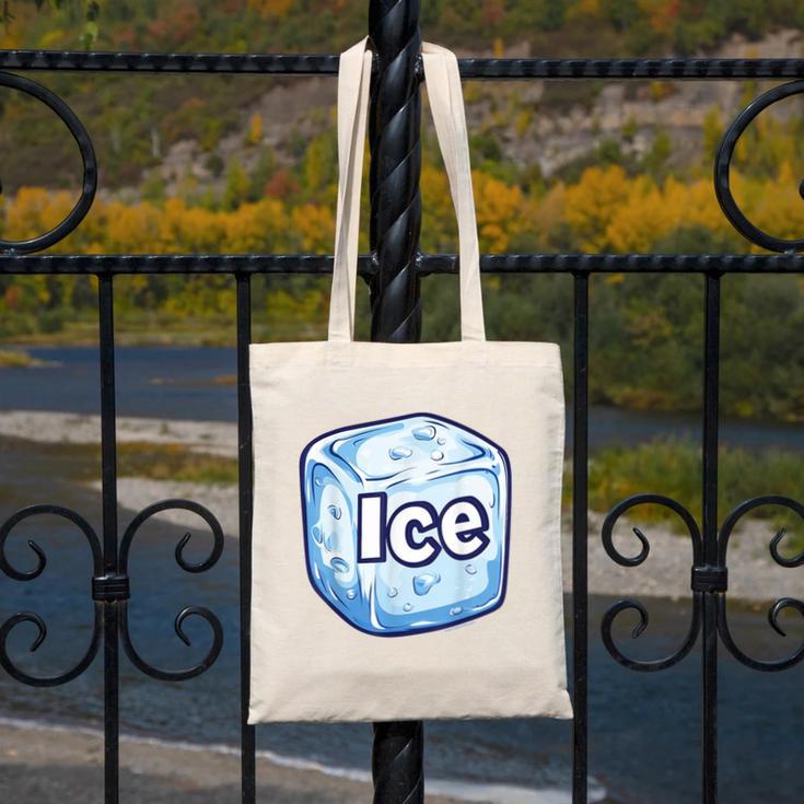 Ice Halloween Pun Costume Easy Lazy Team Group Teacher Canvas Tote Bag, funny design
