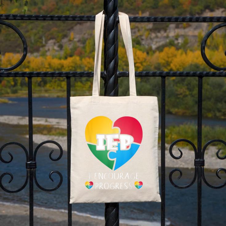 IEP I Encourage Progress Special Education School Teacher Canvas Tote Bag, funny design IEP I Encourage Progress Special Education School Teacher Canvas Tote Bag, funny design