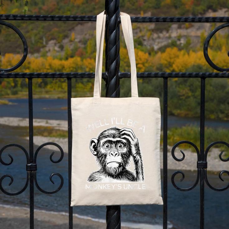 Well I'Ll Be a Monkey's Uncle Teacher And Student Canvas Tote Bag, funny design Well I'Ll Be a Monkey's Uncle Teacher And Student Canvas Tote Bag, funny design