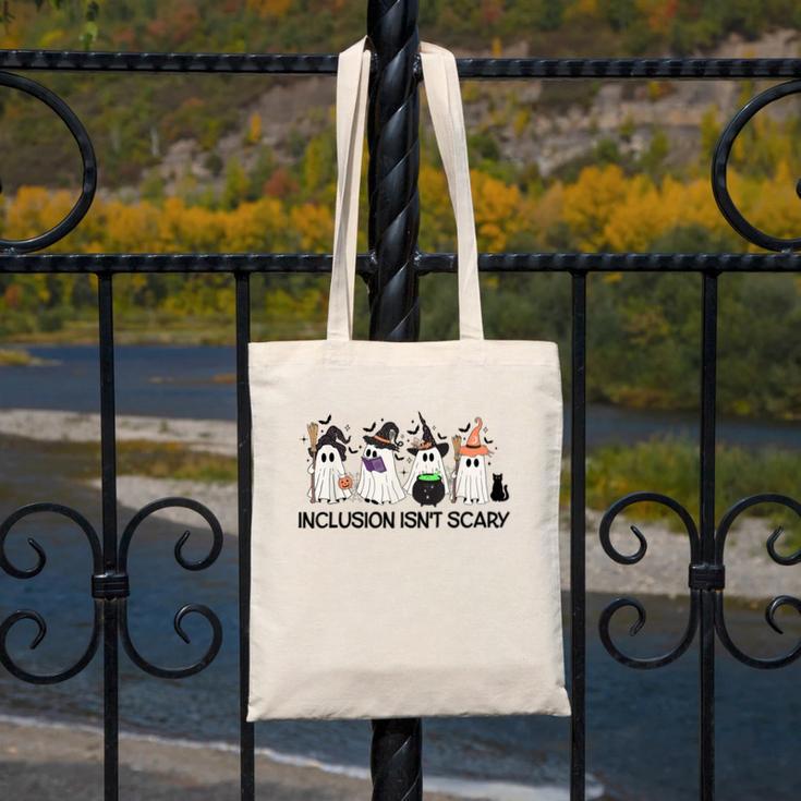 Inclusion Isn't Scary Boo Ghost Halloween Sped Teacher Canvas Tote Bag, funny design