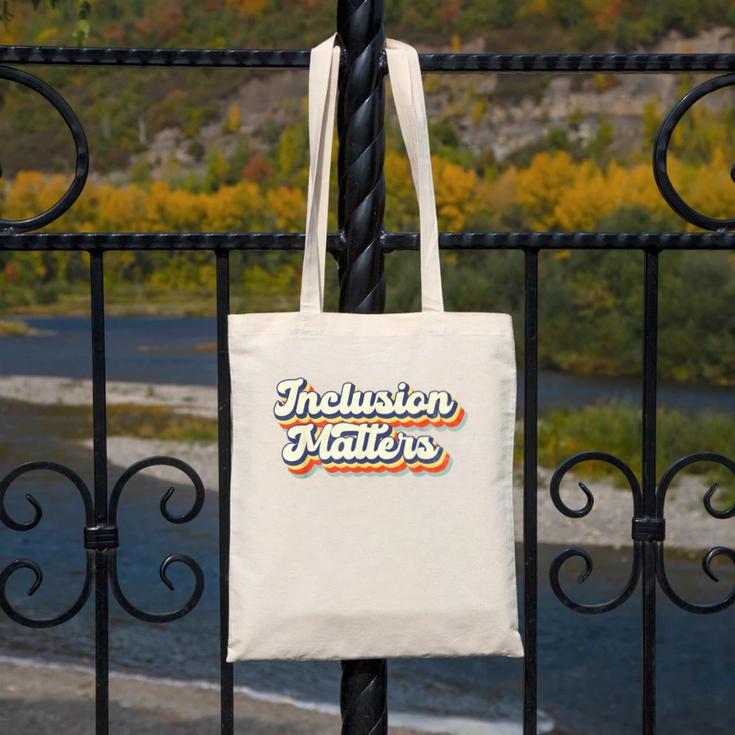 Inclusion Matters Special Education Sped Teacher Vintage Canvas Tote Bag, funny design Inclusion Matters Special Education Sped Teacher Vintage Canvas Tote Bag, funny design