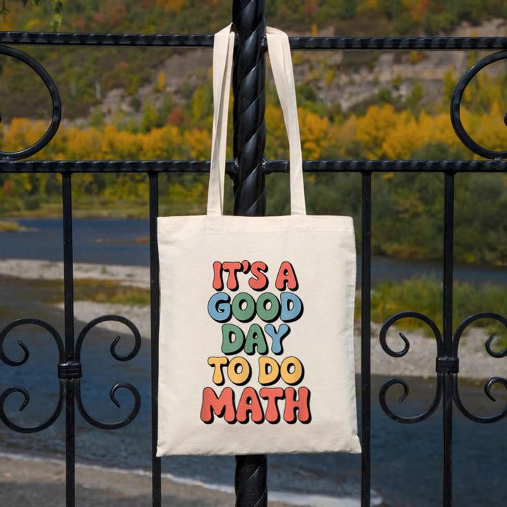 It's A Good Day To Do Math Retro Math Teacher Student Canvas Tote Bag, funny design It's A Good Day To Do Math Retro Math Teacher Student Canvas Tote Bag, funny design