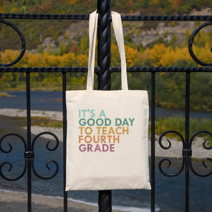 It's A Good Day To Teach Fourth Grade 4th Grade Teacher Canvas Tote Bag, 4th Grade Teacher Gifts, funny design It's A Good Day To Teach Fourth Grade 4th Grade Teacher Canvas Tote Bag, 4th Grade Teacher Gifts, funny design