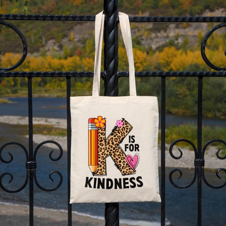 K Is For Kindness Unity Day Teacher Kids Canvas Tote Bag, funny design