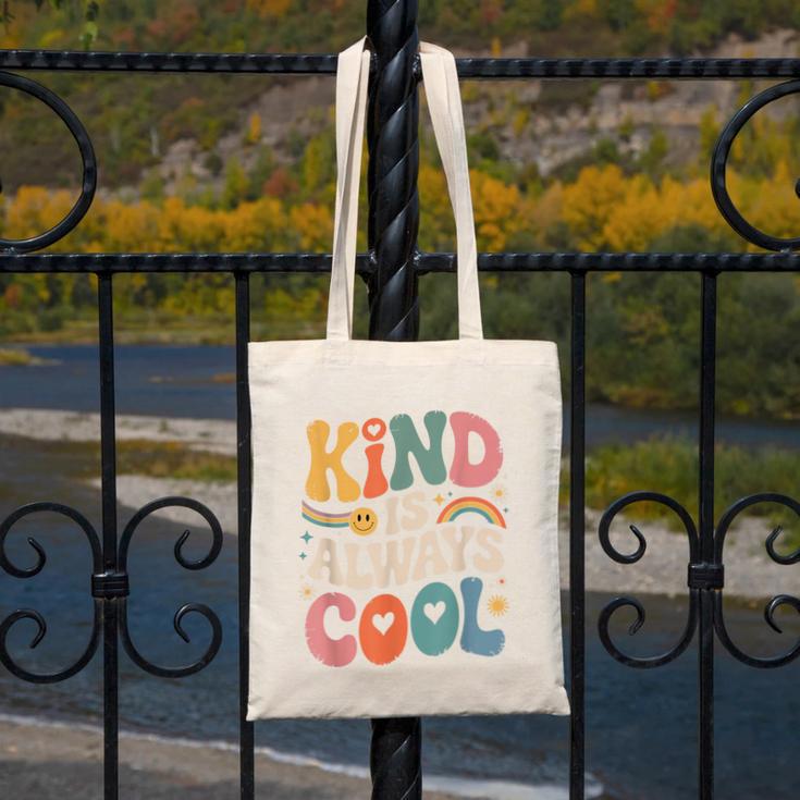 Kind Is Always Cool Teacher Graphic Tees Choose Kindness Canvas Tote Bag, funny design Kind Is Always Cool Teacher Graphic Tees Choose Kindness Canvas Tote Bag, funny design