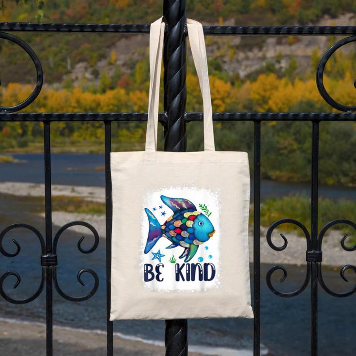 Be Kind Rainbow Fish Teacher Life Back To School Teaching Men Women Canvas Tote Bag, funny design Be Kind Rainbow Fish Teacher Life Back To School Teaching Men Women Canvas Tote Bag, funny design