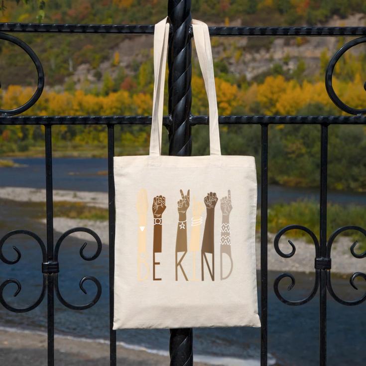 Be Kind Sign Language Hand Talking Teachers Interpreter ASL Men Women Canvas Tote Bag, funny design Be Kind Sign Language Hand Talking Teachers Interpreter ASL Men Women Canvas Tote Bag, funny design
