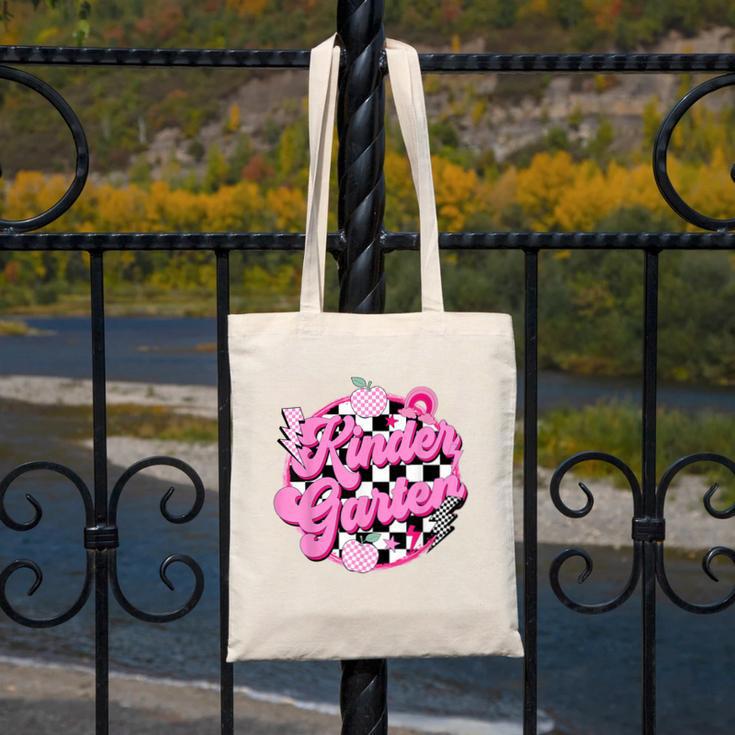 Kindergarten Teacher Women Checkered First Day Of School Canvas Tote Bag, funny design Kindergarten Teacher Women Checkered First Day Of School Canvas Tote Bag, funny design