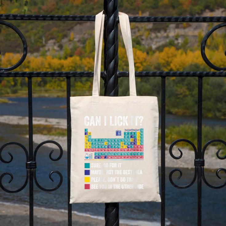 Can I Lick It Periodic Table Of Elements Science Teacher Canvas Tote Bag, Science Teacher Gifts, funny design Can I Lick It Periodic Table Of Elements Science Teacher Canvas Tote Bag, Science Teacher Gifts, funny design