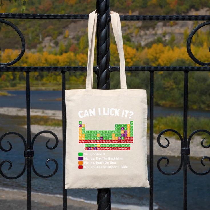 Can I Lick It Periodic Table Shirt Science Chemistry Teacher Canvas Tote Bag, Science Teacher Gifts, funny design Can I Lick It Periodic Table Shirt Science Chemistry Teacher Canvas Tote Bag, Science Teacher Gifts, funny design