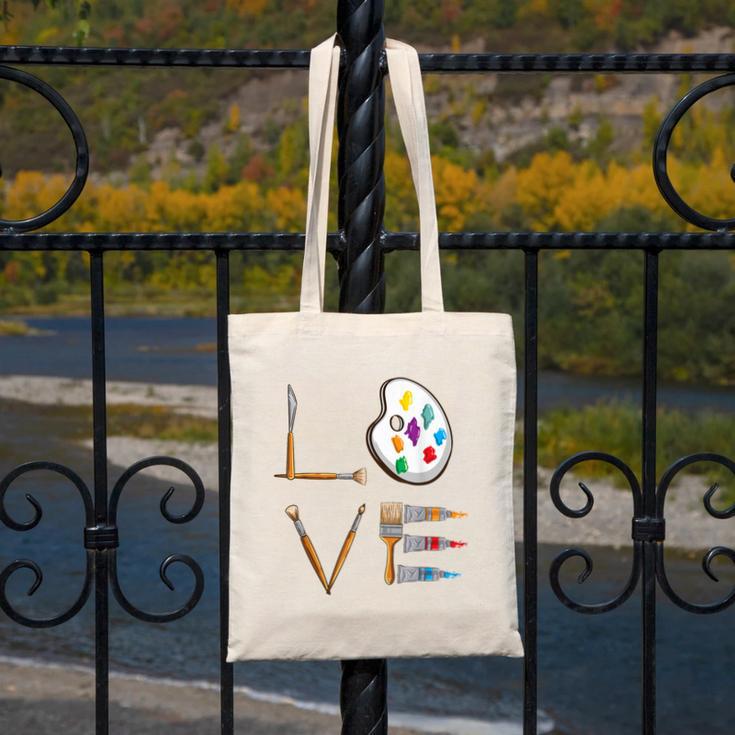 Love Art For Artist Art Teacher Canvas Tote Bag, funny design Love Art For Artist Art Teacher Canvas Tote Bag, funny design