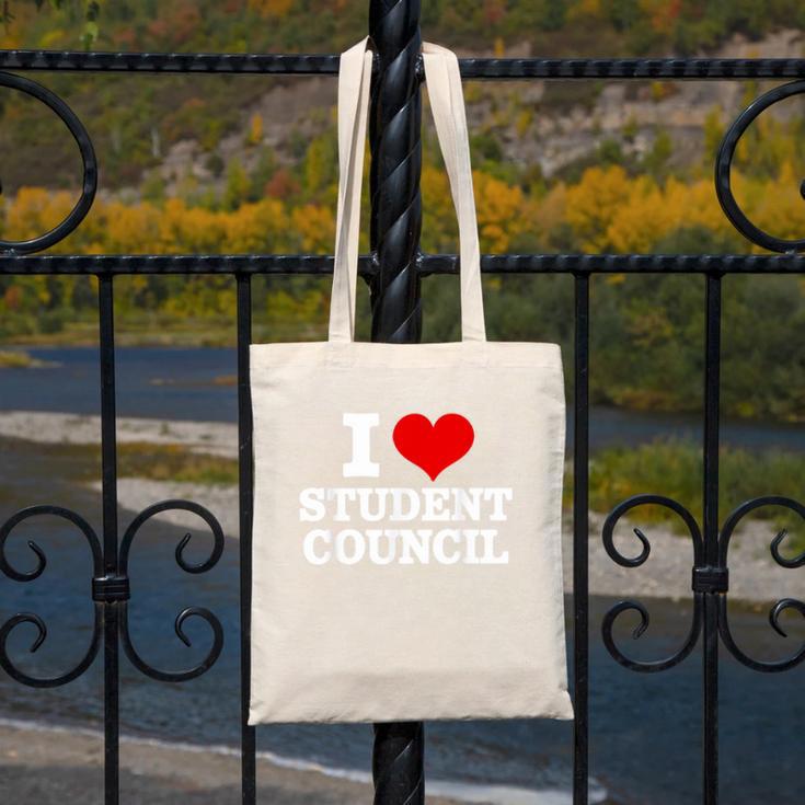 I Love Student Council Student Teacher Canvas Tote Bag, funny design I Love Student Council Student Teacher Canvas Tote Bag, funny design