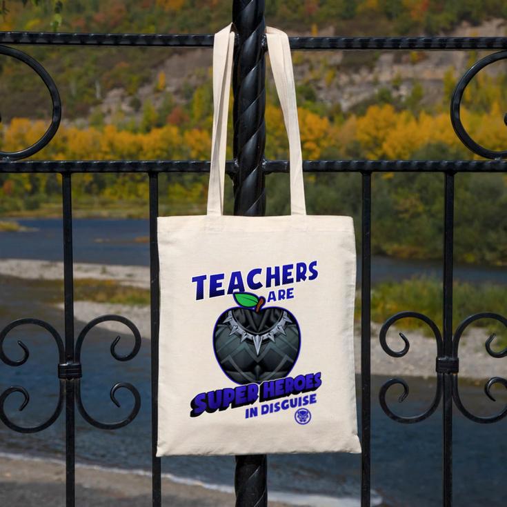 Marvel Teachers Are Super Heroes In Disguise Panther Canvas Tote Bag, funny design