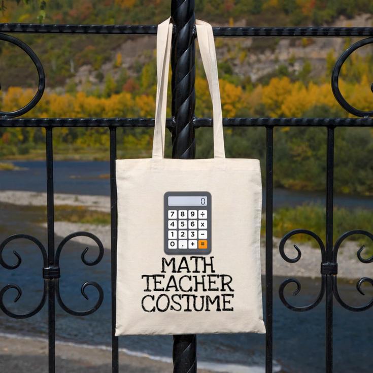 Math Teacher Costume Tshirt Halloween High School Calculator Canvas Tote Bag, funny design