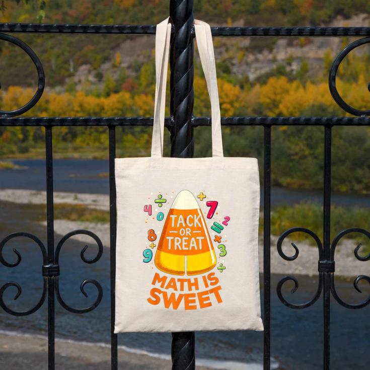 Math Teacher Halloween Costume Trick Or Treat Math Sweet Canvas Tote Bag, funny design Math Teacher Halloween Costume Trick Or Treat Math Sweet Canvas Tote Bag, funny design