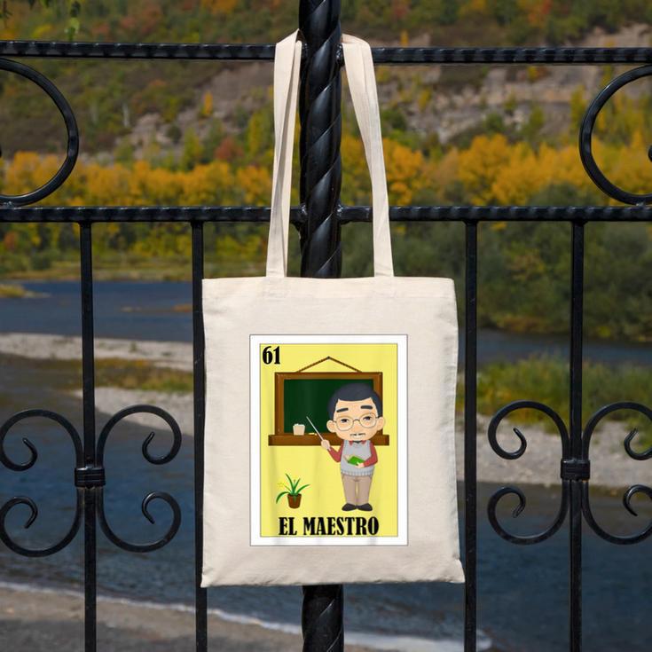 Mexican For Teachers El Maestro Canvas Tote Bag, funny design Mexican For Teachers El Maestro Canvas Tote Bag, funny design